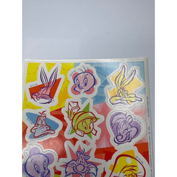 Looney Tunes Heartline Hallmark Warner Brothers Character Sticker Sheet-Set of 4 - Picture 3 of 4